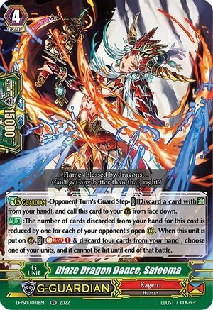 Blaze Dragon Dance, Saleema Card Front