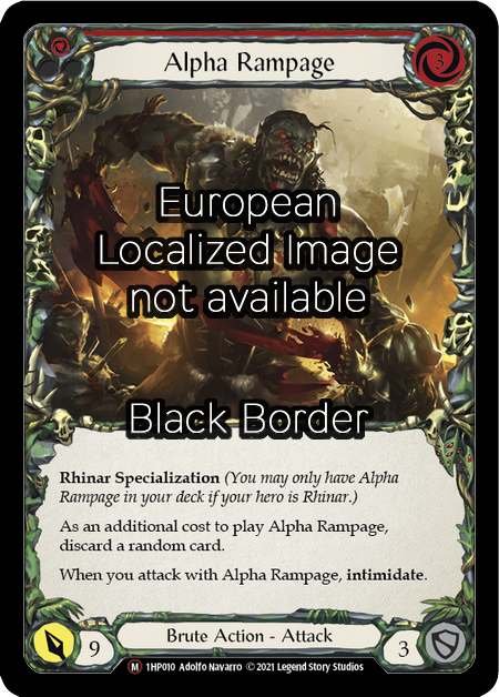 Alpha Rampage Card Front