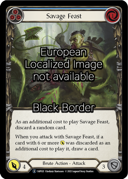 Savage Feast - Blue Card Front