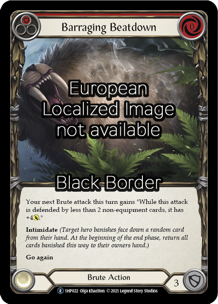 Barraging Beatdown - Red Card Front