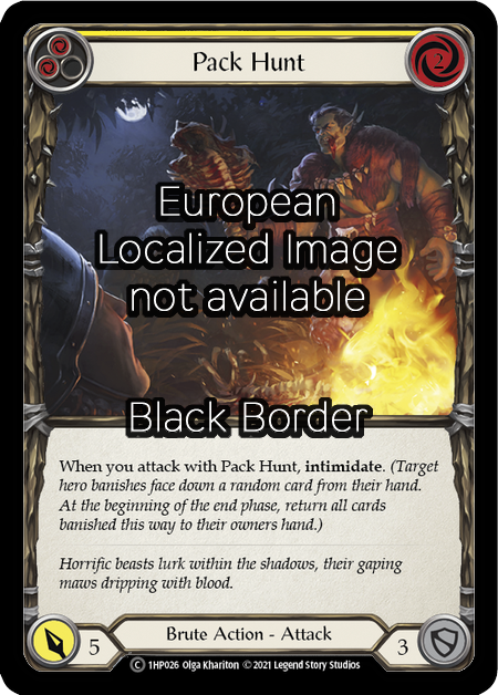 Pack Hunt - Yellow Card Front