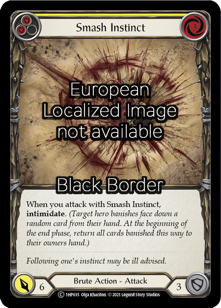 Smash Instinct - Yellow Card Front