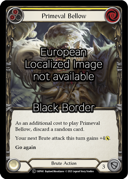 Primeval Bellow - Yellow Card Front