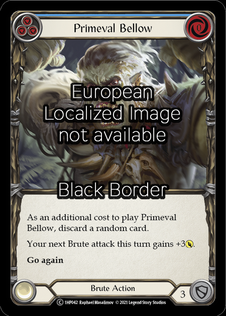 Primeval Bellow - Blue Card Front