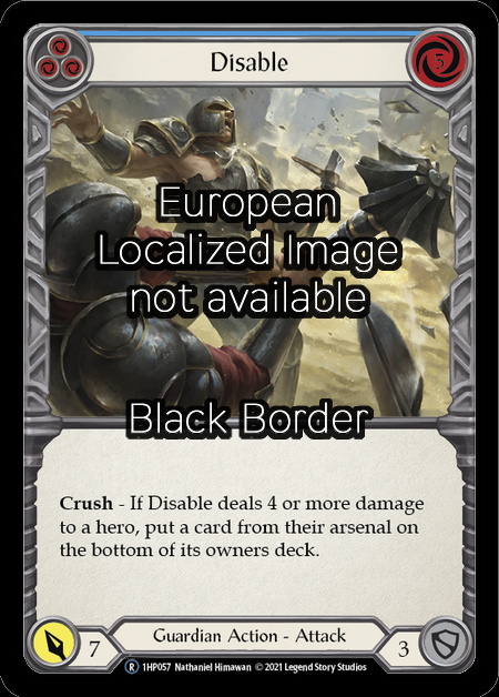 Disable - Blue Card Front