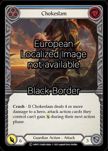 Chokeslam - Blue Card Front