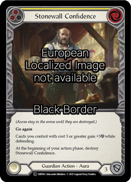 Stonewall Confidence (Yellow) Card Front