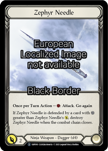 Zephyr Needle Card Front