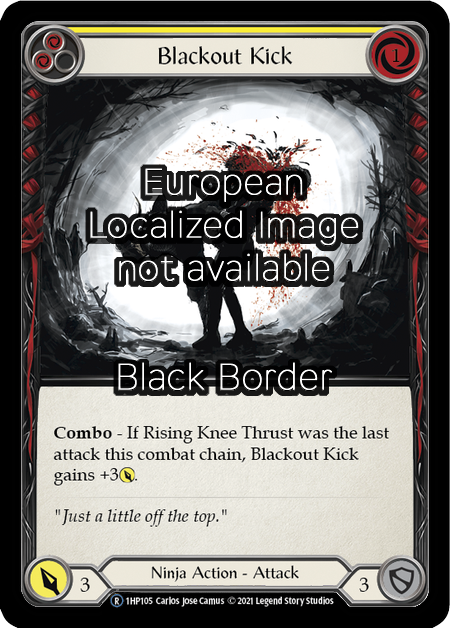 Blackout Kick - Yellow Card Front