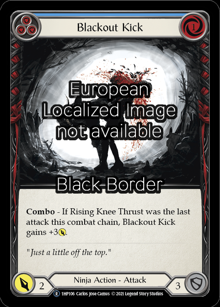 Blackout Kick - Blue Card Front