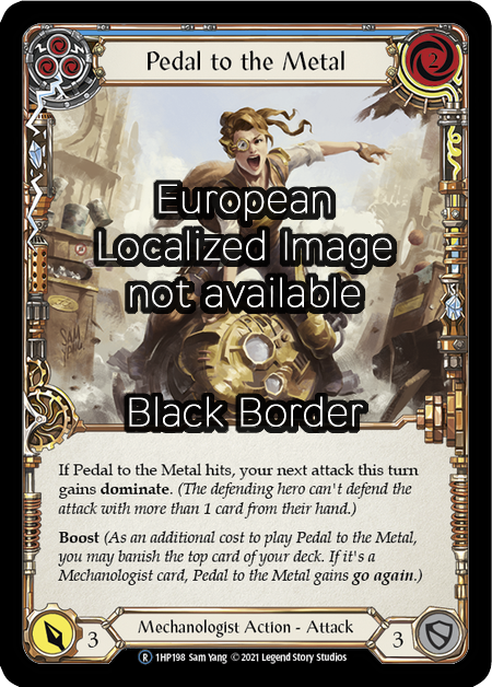 Pedal to the Metal (Blue) Card Front