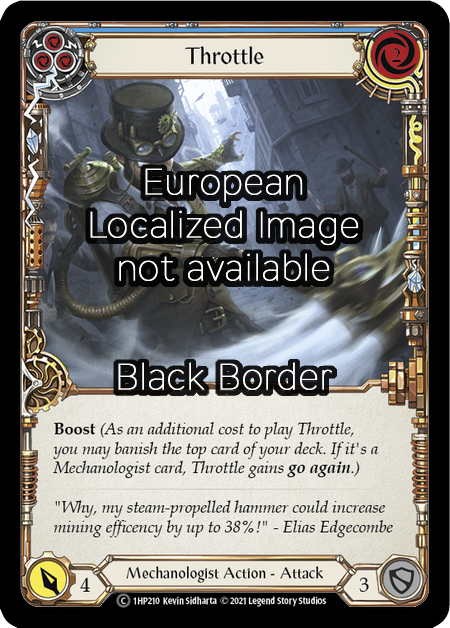 Throttle - Blue Card Front