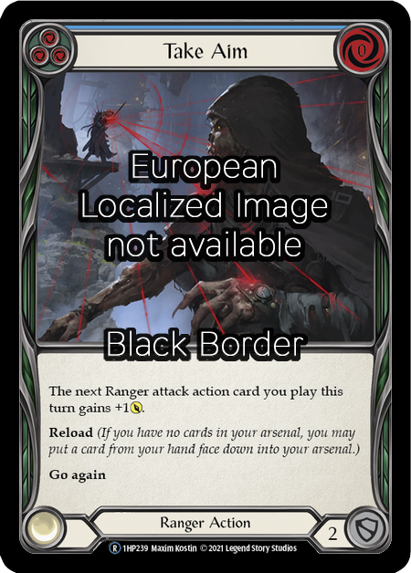 Take Aim - Blue Card Front