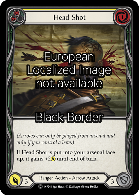 Head Shot (Yellow) Card Front