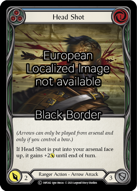 Head Shot (Blue) Card Front