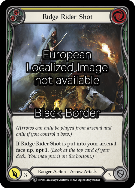 Ridge Rider Shot (Yellow) Card Front
