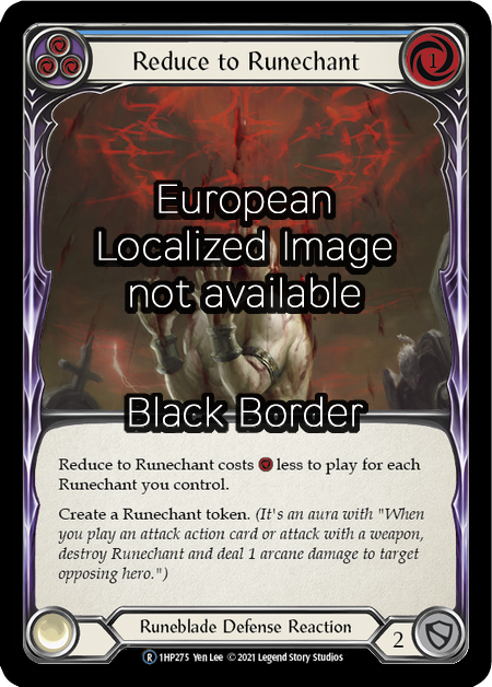 Reduce to Runechant - Blue Card Front