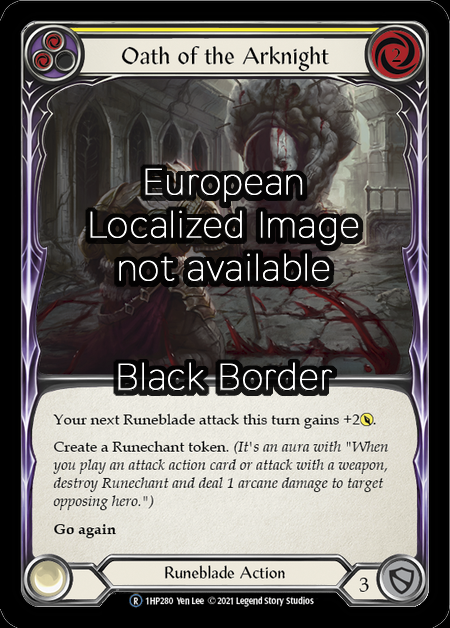 Oath of the Arknight - Yellow Card Front