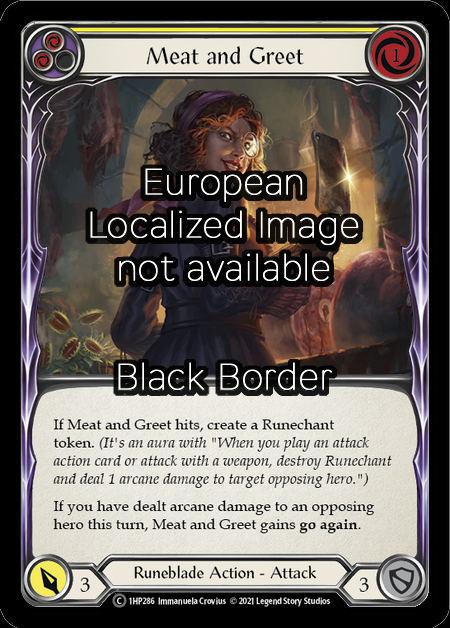 Meat and Greet - Yellow Card Front