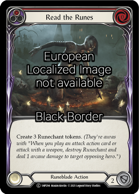 Read the Runes - Red Card Front
