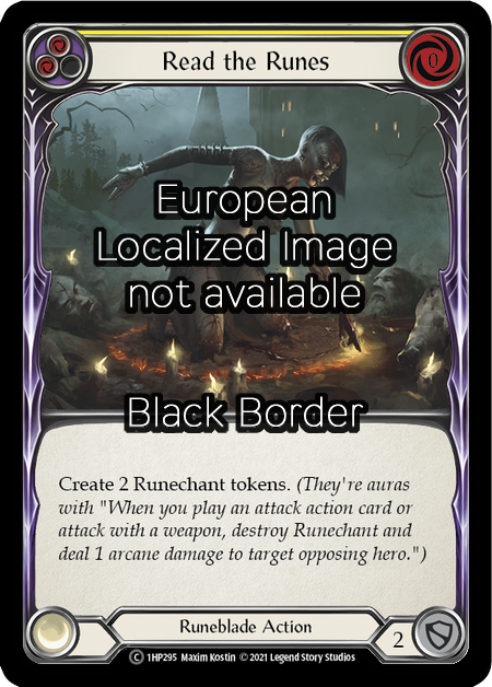 Read the Runes - Yellow Card Front