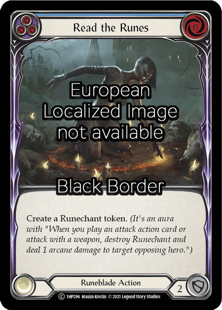 Read the Runes - Blue Card Front