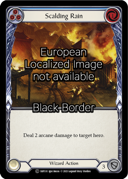 Scalding Rain (Blue) Card Front