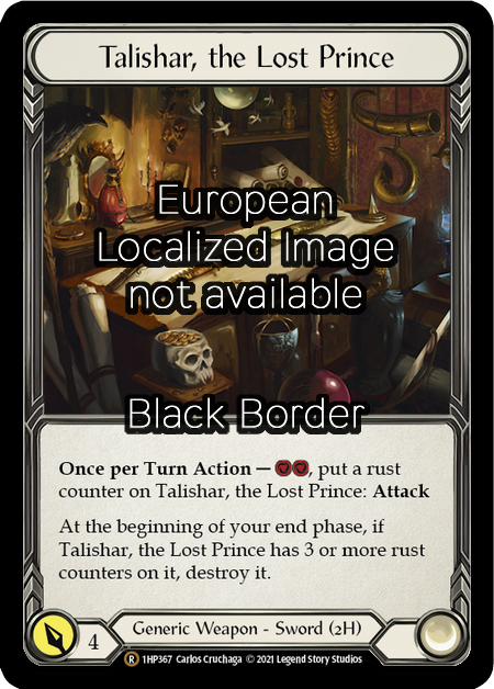 Talishar, the lost Prince Card Front