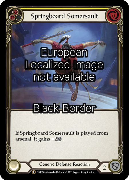 Springboard Somersault Card Front