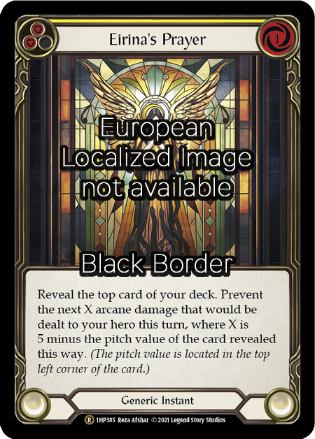 Eirina's Prayer (Yellow) Card Front