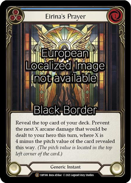 Eirina's Prayer (Blue) Card Front