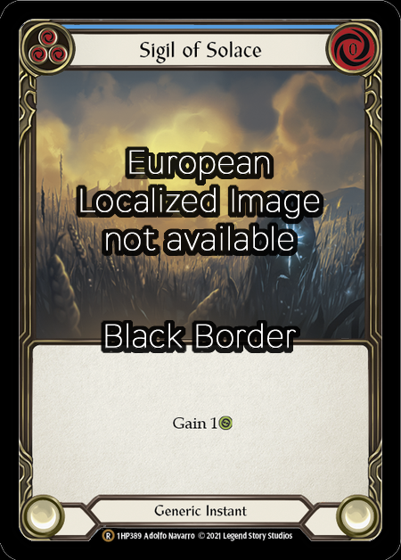 Sigil of Solace - Blue Card Front
