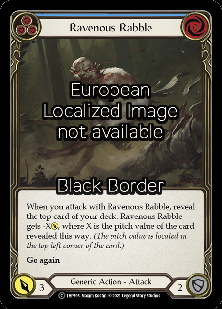 Ravenous Rabble (Blue) Card Front