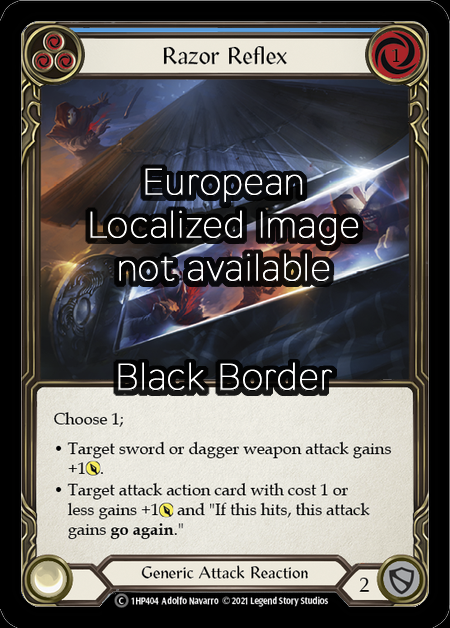 Razor Reflex (Blue) Card Front