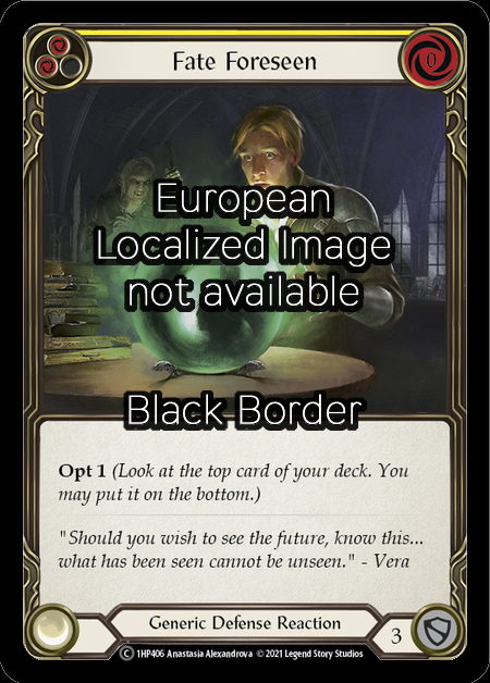 Fate Foreseen (Yellow) Card Front