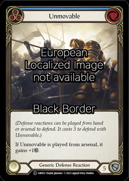 Unmovable - Blue Card Front