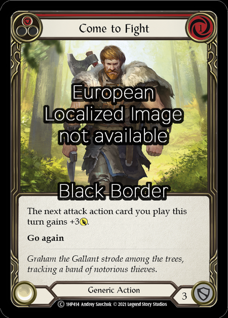 Come to Fight - Red Card Front