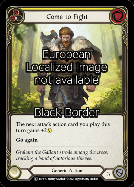 Come to Fight - Yellow Card Front