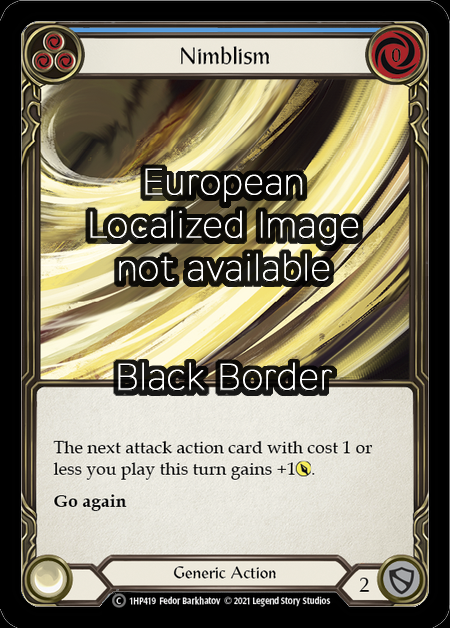 Nimblism - Blue Card Front