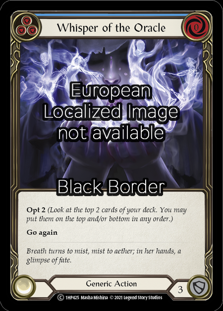 Whisper of the Oracle - Blue Card Front