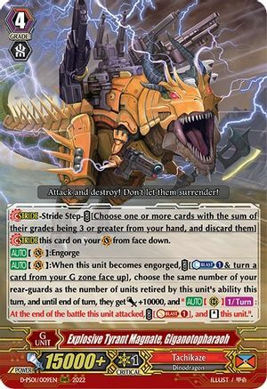 Explosive Tyrant Magnate, Giganotopharaoh Card Front