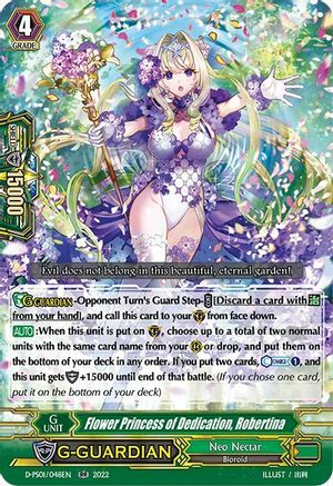 Flower Princess of Dedication, Robertina Card Front