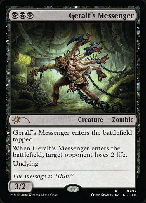 Geralf's Messenger Card Front
