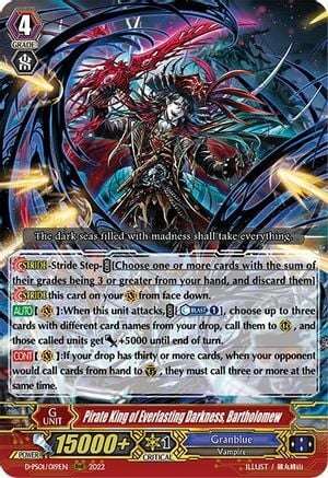 Pirate King of Everlasting Darkness, Bartholomew [P Format] Card Front