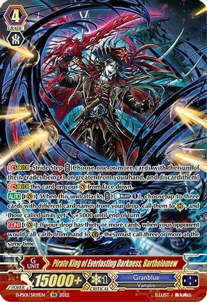 Pirate King of Everlasting Darkness, Bartholomew Card Front