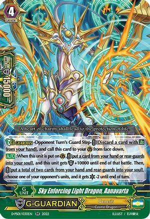 Sky Enforcing Light Dragon, Aanavarta Card Front
