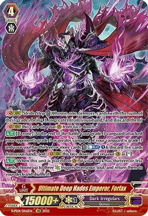 Ultimate Deep Hades Emperor, Forfax Card Front