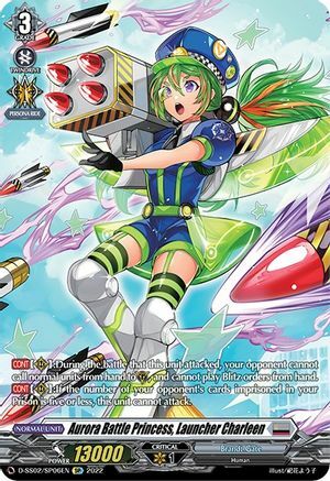 Aurora Battle Princess, Launcher Charleen [D Format] Card Front