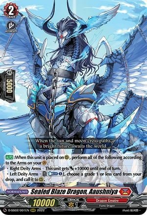 Sealed Blaze Dragon, Aaushniya [D Format] Card Front