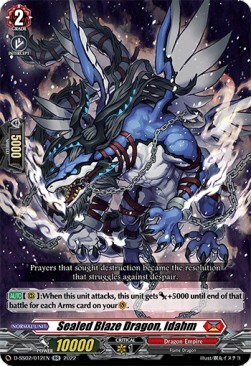 Sealed Blaze Dragon, Idahm Card Front